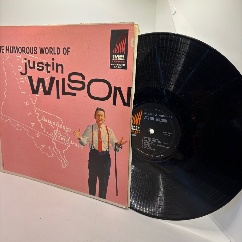 Justin Wilson Humorous World of Justin Wilson Ember LP 801‎ Vinyl Record Album